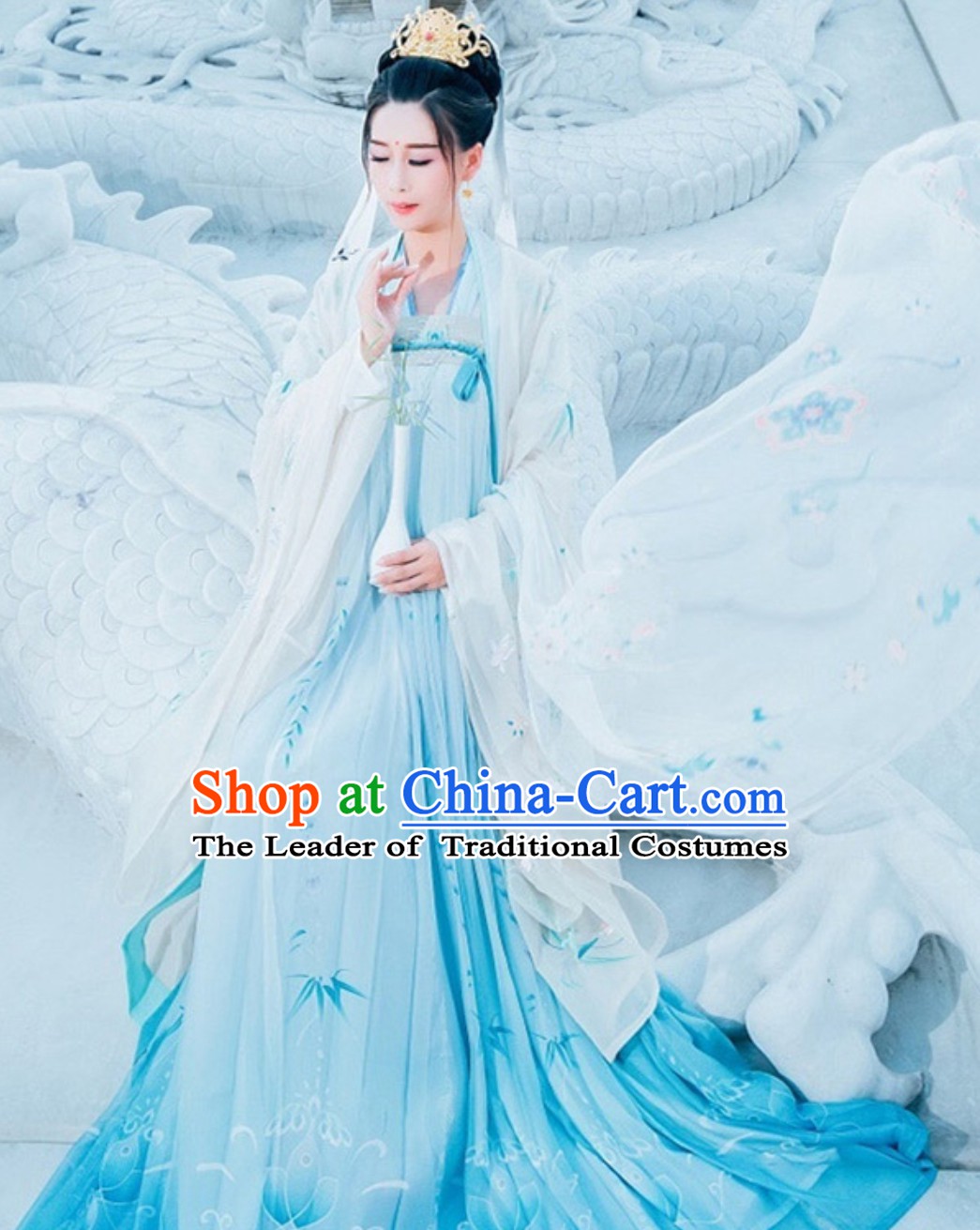 Ancient Chinese Tang Dynasty National Costume Hanfu Dress Clothing  Complete Set for Women Girls