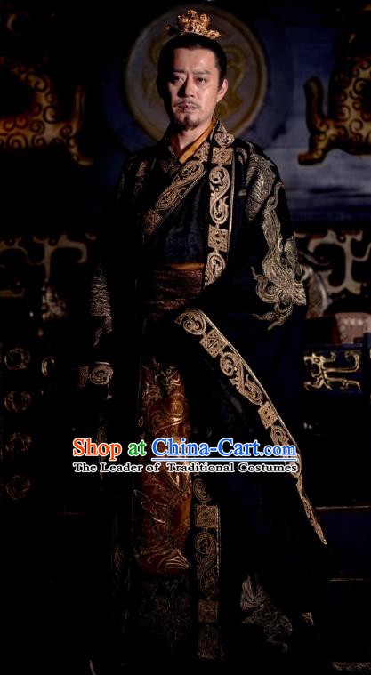 Nirvana in Fire Chinese Ancient Liang State Emperor Embroidered Replica Costume for Men