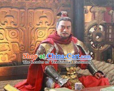 Chinese Ancient Tang Dynasty General Xue Wanche Replica Costume Helmet and Armour for Men