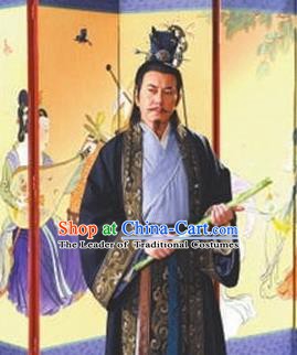 Chinese Ancient Emperor Xuanzong of Tang Dynasty Li Longji Replica Costume for Men