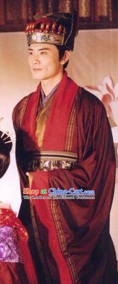 Chinese Ancient Tang Dynasty Minister Nobility Childe Xue Shao Replica Costume for Men