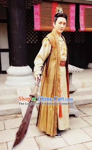 Chinese Ancient Tang Dynasty General Pei Chongguang Replica Costume for Men