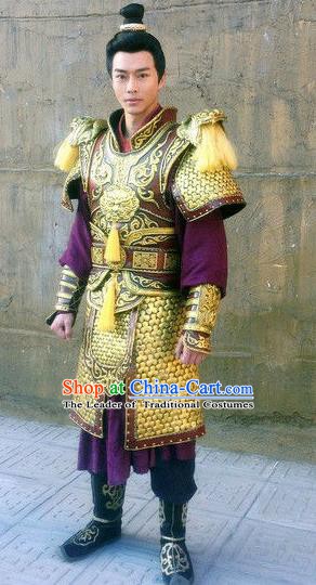 Chinese Ancient Tang Dynasty Swordsman General Xue Huaiyi Replica Costume for Men