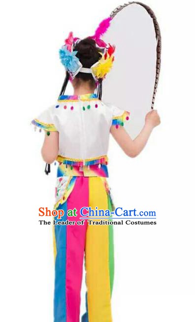 Traditional Chinese Yangge Fan Dance Folk Dance Costume Classical Yangko Dance Modern Dance Dress Halloween Clothing