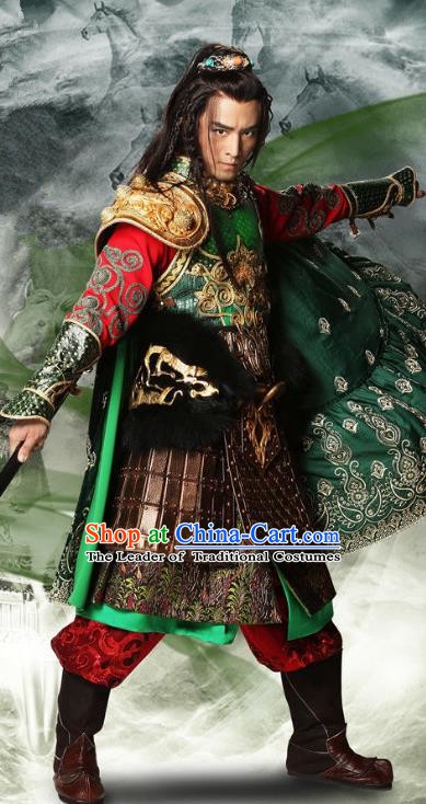 Chinese Ancient Three Kingdoms Period Shu Kingdom Swordsman General Ma Chao Replica Costume for Men