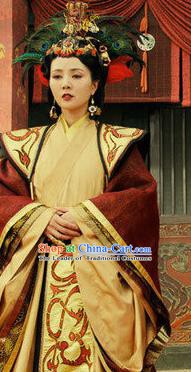 Traditional Chinese Ancient Chu Kingdom Empress Wei Hanfu Dress Embroidered Replica Costume for Women