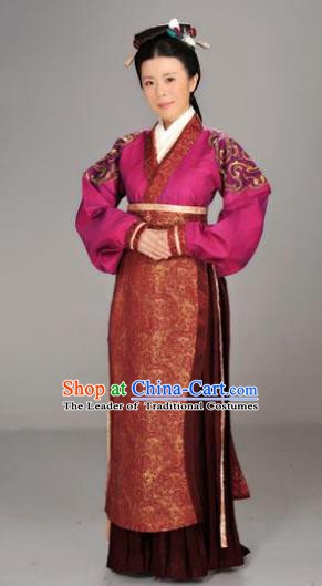 Traditional Chinese Ancient Chu Kingdom Palace Lady Hanfu Dress Embroidered Replica Costume for Women