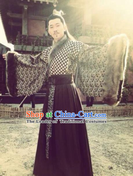 Traditional Chinese Ancient Qin State Politician Diplomat Su Qin Replica Costume for Men