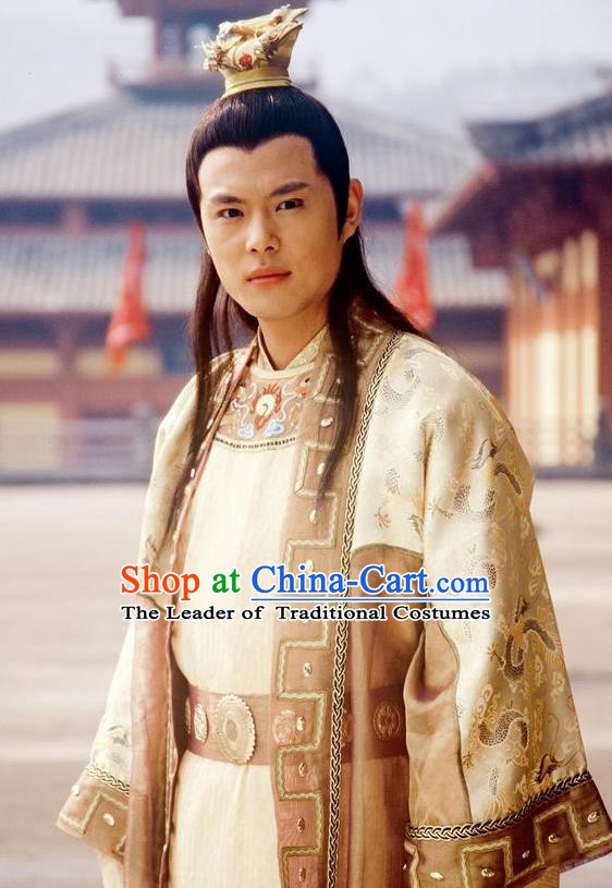 Traditional Chinese Ancient Chunqiu Period Jin State Crown Prince Shen Sheng Replica Costume for Men