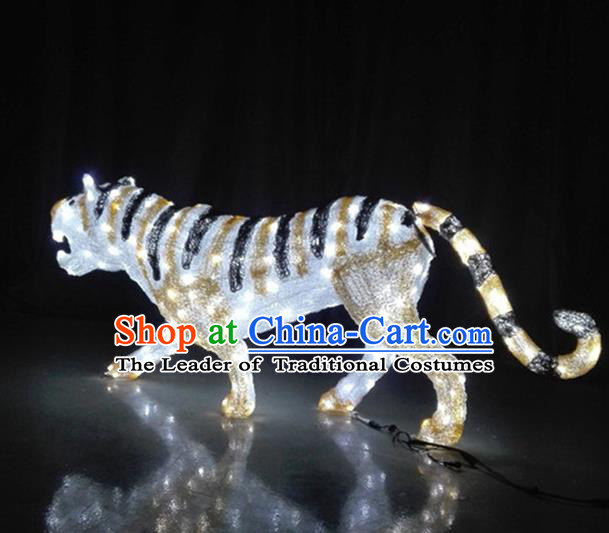 Traditional Handmade Chinese Zodiac Tiger Electric LED Lights Lamps Lamp Decoration