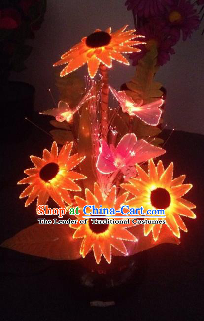 Traditional Handmade Chinese Flowers Lanterns Electric LED Lights Lamps Desk Lamp Decoration