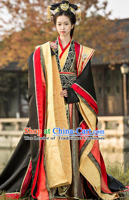 Traditional Chinese Ancient Imperial Consort Costume Qin Dynasty Empress Dowager Hanfu Dress for Women