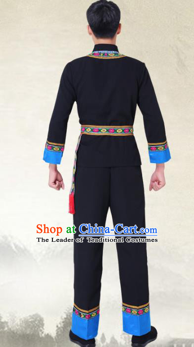Traditional Chinese Miao Nationality Dance Clothing Hmong Ethnic Minority Costumes and Headwear