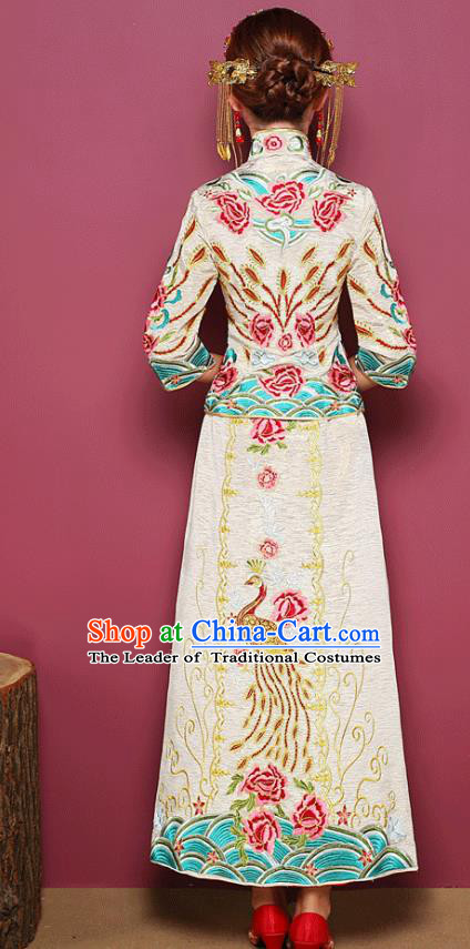 Traditional Chinese Wedding Costumes Traditional Xiuhe Suits Ancient Chinese bridal Full Dress