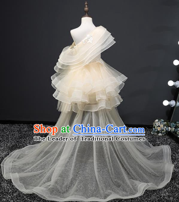 Top Grade Stage Performance Catwalks Costumes Children Halloween Cosplay Princess Full Dress Chorus Modern Fancywork Clothing