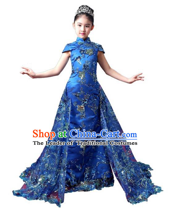 Top Grade Stage Performance Catwalks Costumes Children Halloween Cosplay Princess Full Dress Chorus Modern Fancywork Clothing