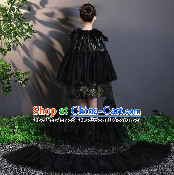 Top Grade Stage Performance Catwalks Costumes Children Halloween Cosplay Princess Full Dress Chorus Modern Fancywork Clothing