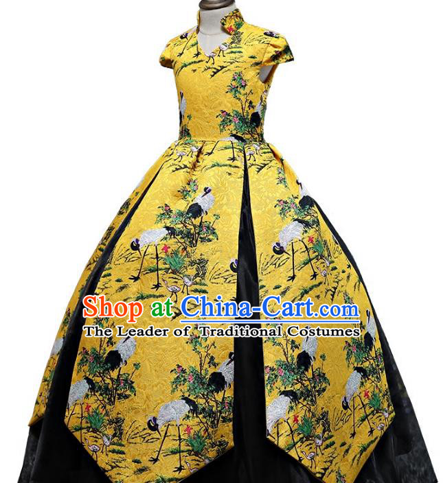 Top Grade Stage Performance Catwalks Costumes Children Halloween Cosplay Princess Full Dress Chorus Modern Fancywork Clothing