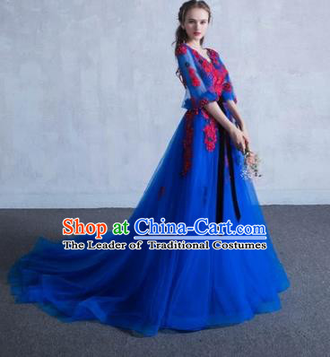 Top Grade Stage Performance Catwalks Costumes Wedding Dress Princess Full Dress Chorus Modern Fancywork Clothing