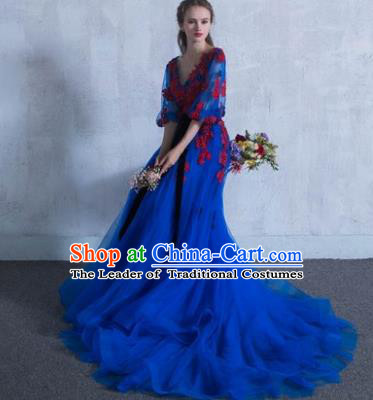 Top Grade Stage Performance Catwalks Costumes Wedding Dress Princess Full Dress Chorus Modern Fancywork Clothing