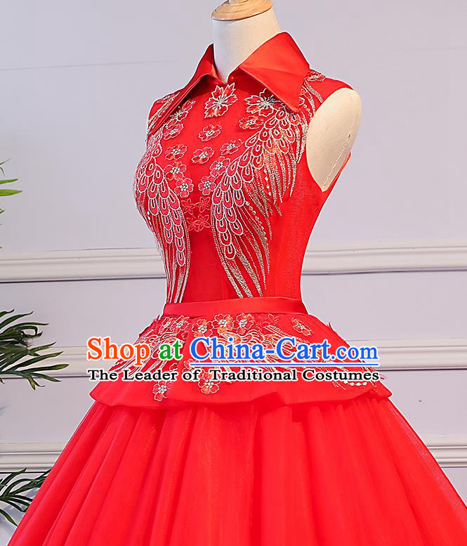 Top Grade Stage Performance Catwalks Costumes Wedding Dress Princess Full Dress Chorus Modern Fancywork Clothing