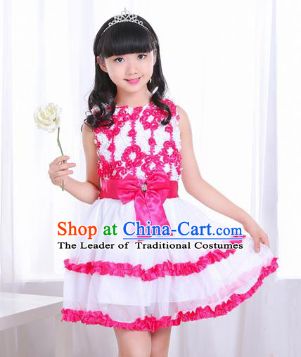 Top Grade Chorus Costumes Stage Performance Bubble Dress Children Modern Dance Clothing for Kids