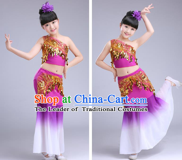 Children Stage Performance Costume Catwalks Folk Dance Clothing Classical Dance Dress