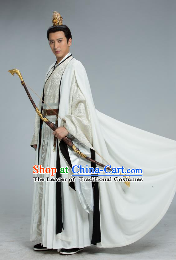 Chinese Ancient Northern Zhou Dynasty Imperial Emperor Yuwen Yong Historical Costume for Men