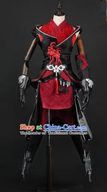 China Ancient Cosplay Young Lady Knight-errant Costumes Chinese Traditional Princess Swordsman Clothing for Women