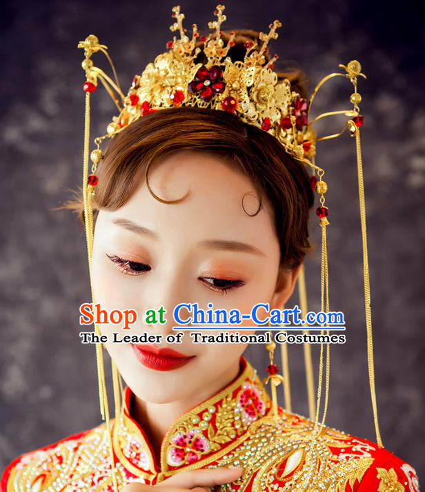 Chinese Ancient Style Hair Jewelry Accessories Cosplay Hairpins Headwear Hair Crown Headdress for Women