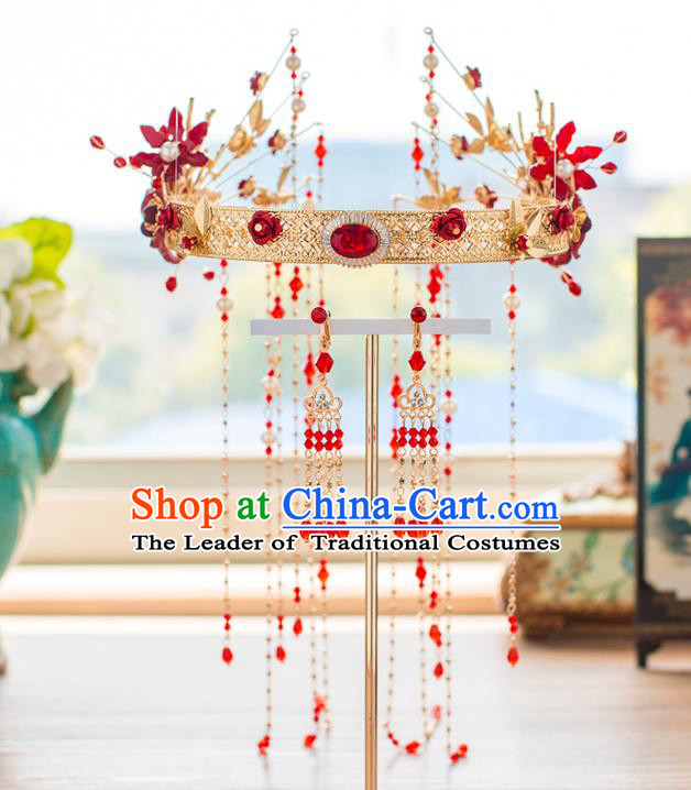 Chinese Ancient Style Hair Jewelry Accessories Cosplay Hairpins Headwear Hair Crown Headdress for Women