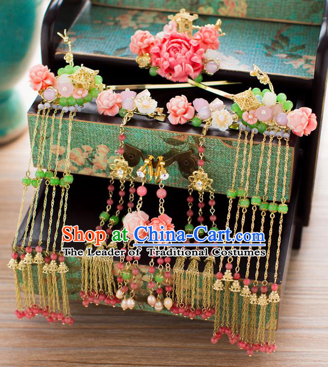 Chinese Ancient Style Hair Jewelry Accessories Cosplay Hairpins Headwear Hair Crown Headdress for Women