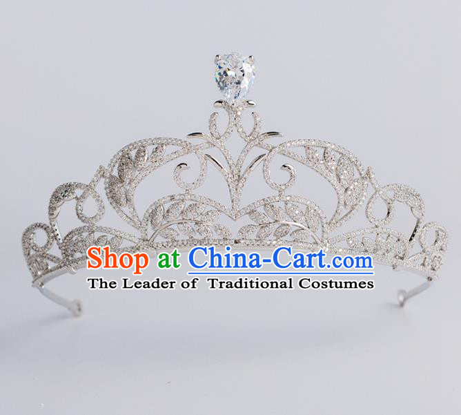 Baroque Princess Royal Crown Bride Classical Hair Accessories Wedding Zircon Imperial Crown for Women