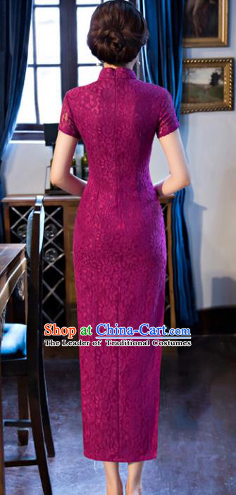 Traditional Ancient Chinese Young Women Cheongsam Dress Republic of China Tangsuit Stand Collar Blouse Dress Tang Suit Clothing