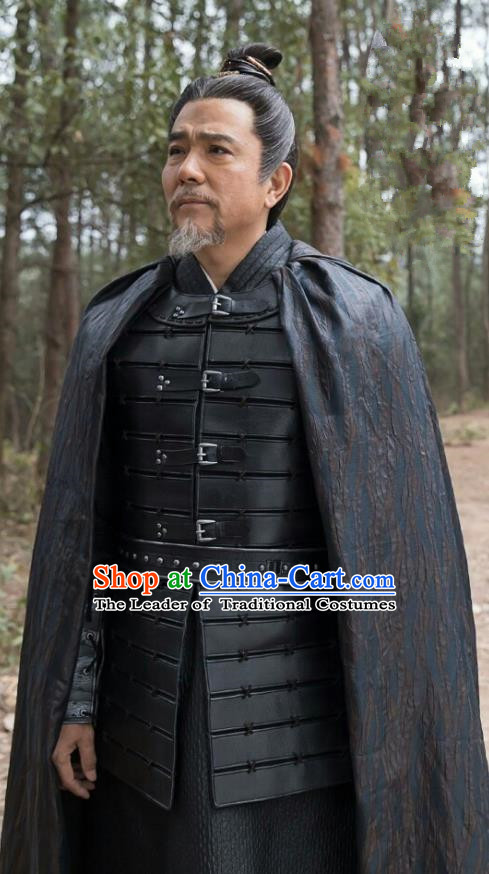 Chinese Ancient Television Drama Nirvana in Fire General Xiao Tingsheng Armour Replica Costume for Men