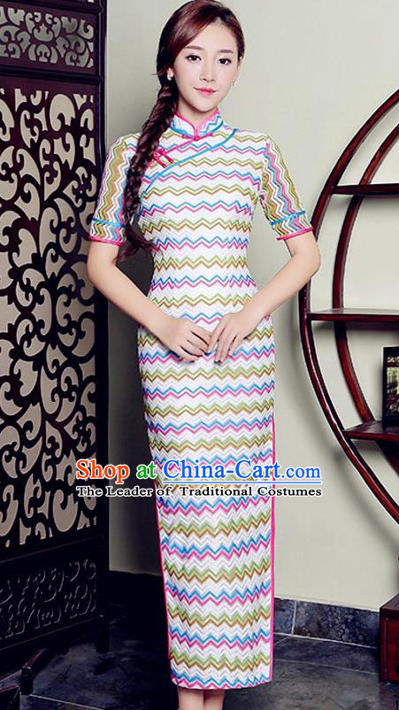 Traditional Top Grade Chinese Elegant Cheongsam China Tang Suit Qipao Dress for Women
