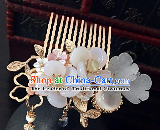 Traditional Handmade Chinese Ancient Classical Hair Accessories Hairpins Flowers Hair Comb for Women
