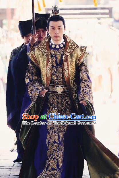 Chinese Ancient Northern and Southern Dynasties Royal Highness Costume Prince Replica Costumes for Men