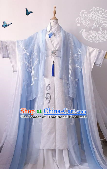 Chinese Ancient Nobility Childe Costume Cosplay Prince Swordsman Royal Highness Clothing for Men