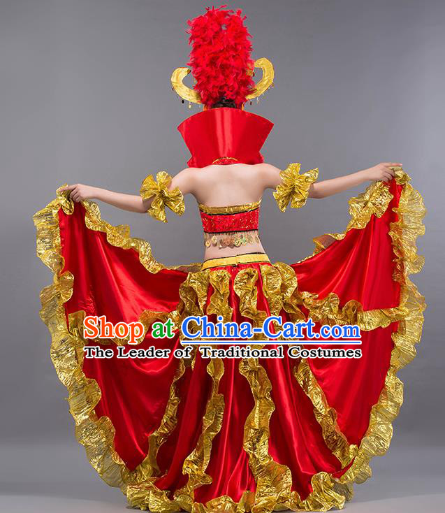 Traditional Chinese Fan Dance Folk Dance Costume Classical Yangko Dance Modern Dance Dress Halloween Clothing
