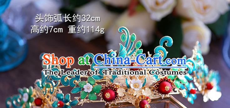 Chinese Ancient Hair Jewelry Accessories Hairpins Headwear Headdress Royal Crown for Women
