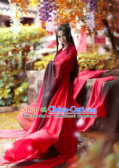 Chinese Ancient Palace Lady Hanfu Han Dynasty Imperial Concubine Queen Embroidered Historical Costumes for Women