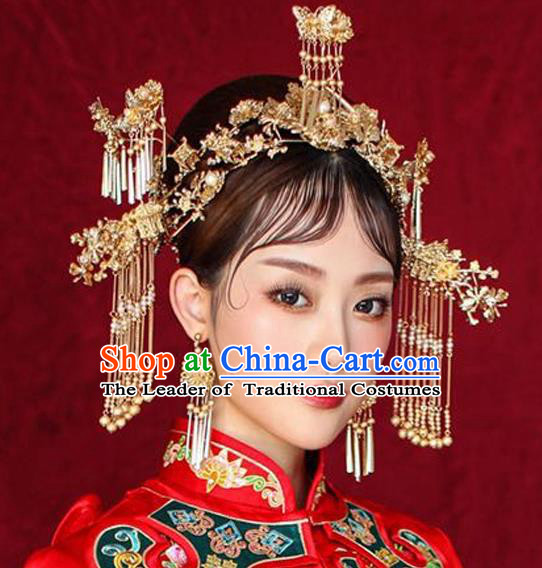 Chinese Ancient Hair Jewelry Accessories Hairpins Headwear Headdress Royal Crown for Women