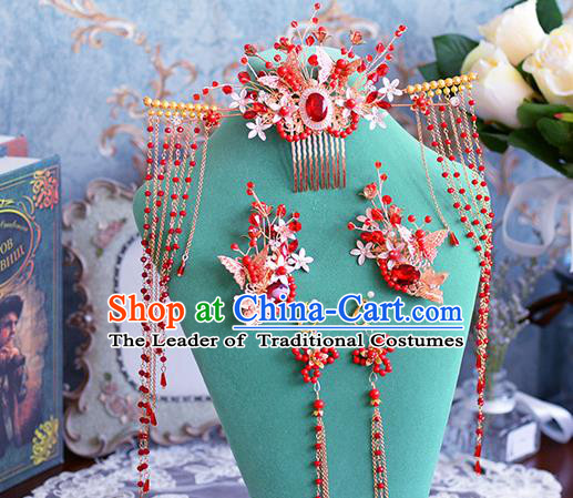 Chinese Ancient Hair Jewelry Accessories Hairpins Headwear Headdress Royal Crown for Women