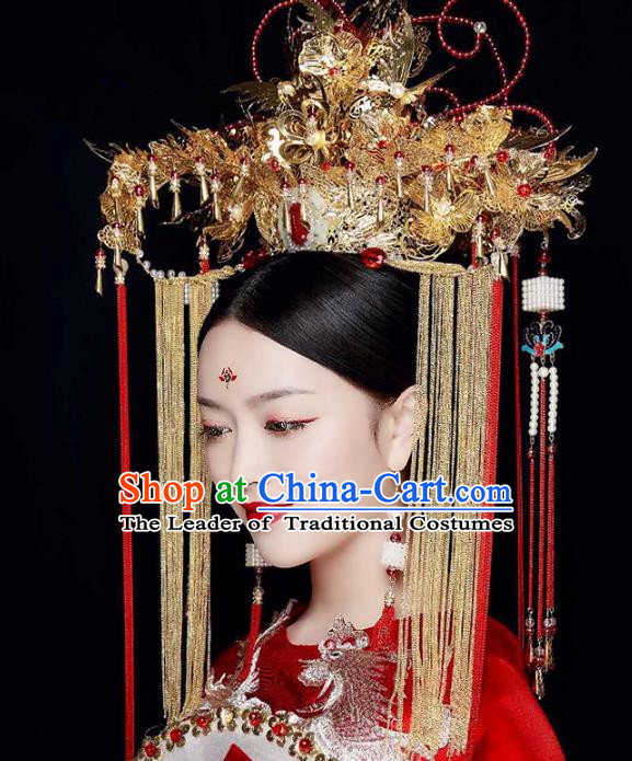 Chinese Ancient Hair Jewelry Accessories Hairpins Headwear Headdress Royal Crown for Women