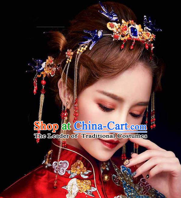 Chinese Ancient Hair Jewelry Accessories Hairpins Headwear Headdress Royal Crown for Women