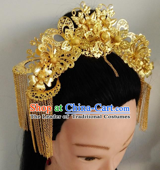 Chinese Ancient Hair Jewelry Accessories Hairpins Headwear Headdress Royal Crown for Women