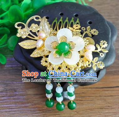 Ancient Chinese Handmade Flower Hair Comb Hair Accessories Classical Hairpins for Women