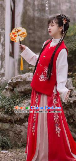 Chinese Ancient Palace Lady Hanfu Han Dynasty Imperial Concubine Queen Embroidered Historical Costumes