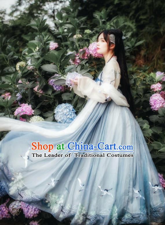 Chinese Ancient Palace Lady Hanfu Han Dynasty Imperial Concubine Queen Embroidered Historical Costumes